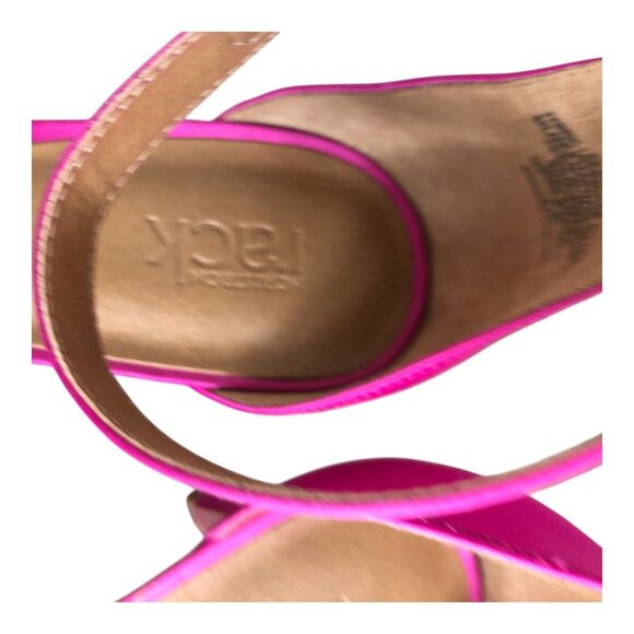 Nordstrom's Barbiecore Hot Pink Open Toe Strappy Rhinestone Stiletto Heel 8.5 - Picture 12 of 16